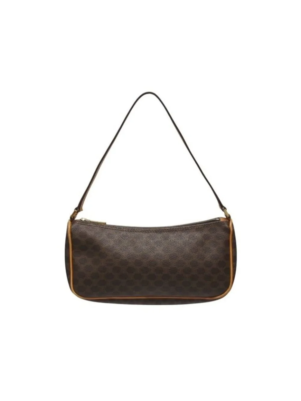 Celine Hobo Mini Andbag Pouch Macadam Pattern Brown